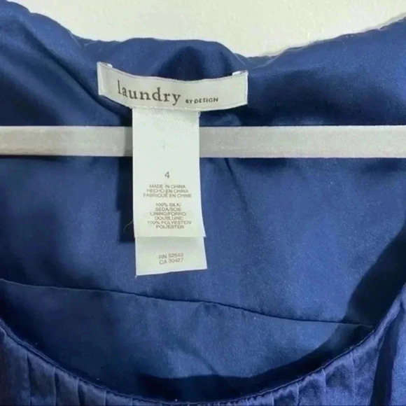 Laundry by design blue sleeveless 100% silk dress 4 - Picture 5 of 5